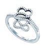 Image 1 : 0.20CT Diamond Micro-Pave 10KT Ring White Gold