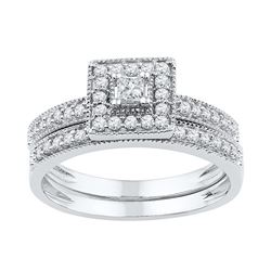 0.50CT Diamond Bridal 10KT Ring White Gold