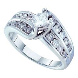 1.50CT Diamond Bridal 14KT Ring White Gold