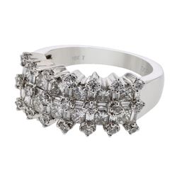 Genuine 18K White Gold 1.96CTW Diamond Fashion Ring - REF-282X7Y