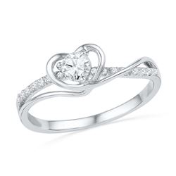 0.25CT Diamond Heart 10KT Ring White Gold