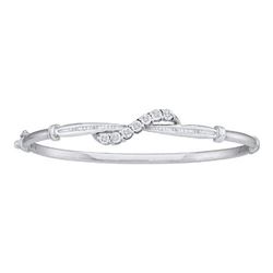 0.25CT Diamond Fanuk 14KT Bangle White Gold