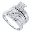 Image 1 : 0.33CT Diamond Trio Set 10KT Ring White Gold