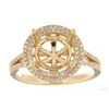Image 1 : Genuine 14K Yellow Gold 0.63CTW Diamond Semi Mount Ring - REF-95R6H