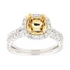 Image 1 : Genuine 14K Two Tone Gold 1.32CTW Diamond Semi Mount Ring - REF-133T6K