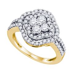 1.0CT Diamond Anniversary 14KT Ring Yellow Gold