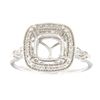 Image 1 : Genuine 14K White Gold 0.22CTW Diamond Semi Mount Ring - REF-57H4W
