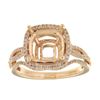 Image 1 : Genuine 14K Yellow Gold 0.49CTW Diamond Semi Mount Ring - REF-84M4F
