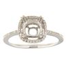 Image 1 : Genuine 14K White Gold 0.21CTW Diamond Semi Mount Ring - REF-41N8A
