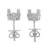 Image 1 : Platinum 0.06CTW Diamond Semi-Mount Earrings - REF-72W2G