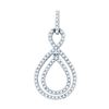 Image 1 : 0.60CT Diamond Anniversary 10KT Pendant White Gold