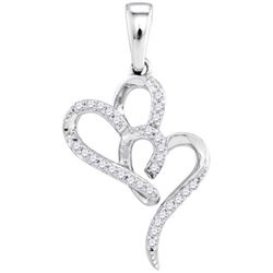 0.10CT Diamond Heart 10KT Pendant White Gold