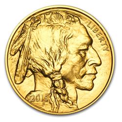 One pc. 2015 1 oz .9999 Fine Gold Buffalo Brilliant Uncirculated