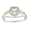 Image 1 : Genuine 14K White Gold 0.41CTW Diamond Semi Mount Ring - REF-67N3A