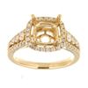 Image 1 : Genuine 14K Yellow Gold 0.7CTW Diamond Semi Mount Ring - REF-94T2K