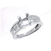 Image 1 : Genuine 18K White Gold 0.93CTW Diamond Semi Mount Ring - REF-132M7F