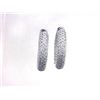 Image 1 : Genuine 14K White Gold 2.81CTW Diamond Hoop Earring - REF-262F4N