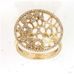 Genuine 14K Yellow Gold 0.52CTW Diamond Rings - REF-63T7K