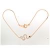 Image 1 : Genuine 18K Rose Gold 0.23CTW Diamond Chain Bracelet - REF-33Z8T