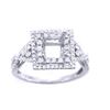 Image 1 : Genuine 14K White Gold 0.44CTW Diamond Semi Mount Ring - REF-46N7A