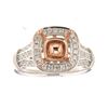 Image 1 : Genuine 14K Two Tone Gold 0.71CTW Diamond Semi Mount Ring - REF-106H4W