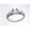Image 1 : Genuine 18K White Gold 0.38CTW Diamond Semi Mount Ring - REF-86Z2T