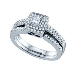 0.50CT Diamond Bridal 14KT Ring White Gold
