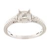 Image 1 : Genuine 14K White Gold 0.03CTW Diamond Semi Mount Ring - REF-27R6H
