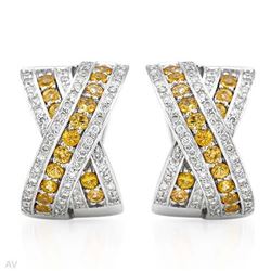 Genuine 2.17 TCW 14K White Gold Ladies Earring - REF-121M6F