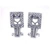 Image 1 : Genuine 14KWhite Gold 0.58CTW Diamond Semi-Mount Earrings - REF-86R8H