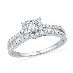 0.50CT Diamond Bridal 10KT Ring White Gold