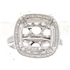 Image 1 : Genuine 14K White Gold 0.34CTW Diamond Semi Mount Ring - REF-79Y2Z