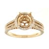 Image 1 : Genuine 14K Yellow Gold 0.5CTW Diamond Semi Mount Ring - REF-77Y3Z