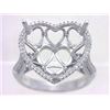 Image 1 : Genuine 14K White Gold 0.37CTW Diamond Semi Mount Ring - REF-58K9R
