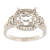 Image 1 : Genuine 14K White Gold 0.44CTW Diamond Semi Mount Ring - REF-73N4A