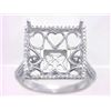 Image 1 : Genuine 14K White Gold 0.38CTW Diamond Semi Mount Ring - REF-63H6W