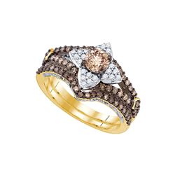 1.30CT Diamond Bridal 14KT Ring Yellow Gold
