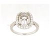 Image 1 : Genuine 14K White Gold 0.53CTW Diamond Semi Mount Ring - REF-80N9A