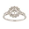 Image 1 : Genuine 14K White Gold 0.17CTW Diamond Semi Mount Ring - REF-41K2R