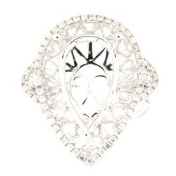 Genuine 14K White Gold 0.56CTW Diamond Semi Mount Ring - REF-91T8K