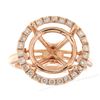 Image 1 : Genuine 14K Rose Gold 0.69CTW Diamond Semi Mount Ring - REF-88K2R