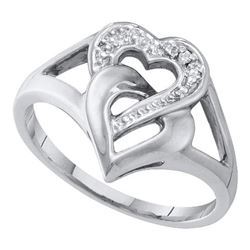 0.01CT Diamond Heart 10KT Ring White Gold