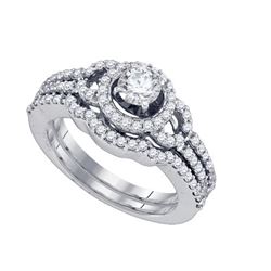 1.0CT Diamond Bridal 14KT Ring White Gold