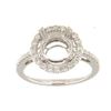 Image 1 : Genuine 14K White Gold 0.51CTW Diamond Semi Mount Ring - REF-73W3G