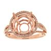 Image 1 : Genuine 14K Rose Gold 0.51CTW Diamond Semi Mount Ring - REF-85H3W