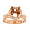 Image 1 : Genuine 14K Rose Gold 1CTW Diamond Semi Mount Ring - REF-142W6G