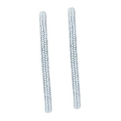 4CT Diamond Hoops 14KT Earrings Yellow Gold