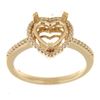 Image 1 : Genuine 14K Yellow Gold 0.19CTW Diamond Semi Mount Ring - REF-47X5Y