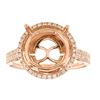 Image 1 : Genuine 14K Rose Gold 0.42CTW Diamond Semi Mount Ring - REF-77N3A