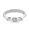 Image 1 : Platinum 0.2CTW Baguette Wedding Band  - REF-80W4G
